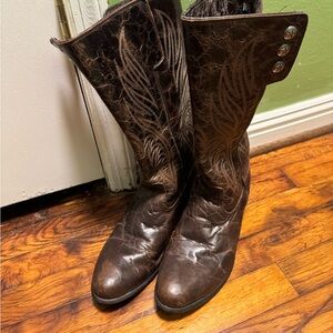Ariat Dark Brown Distressed Leather Boots